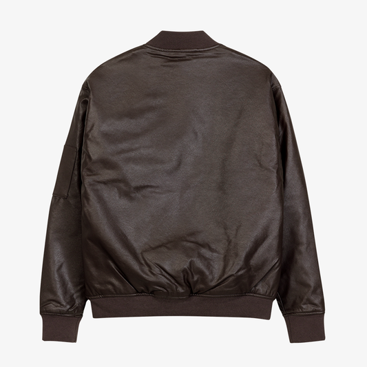 Amor Faux Leather Bomber