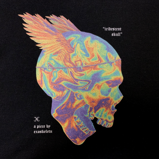Exoskeletn Iridescent Skull T-shirt